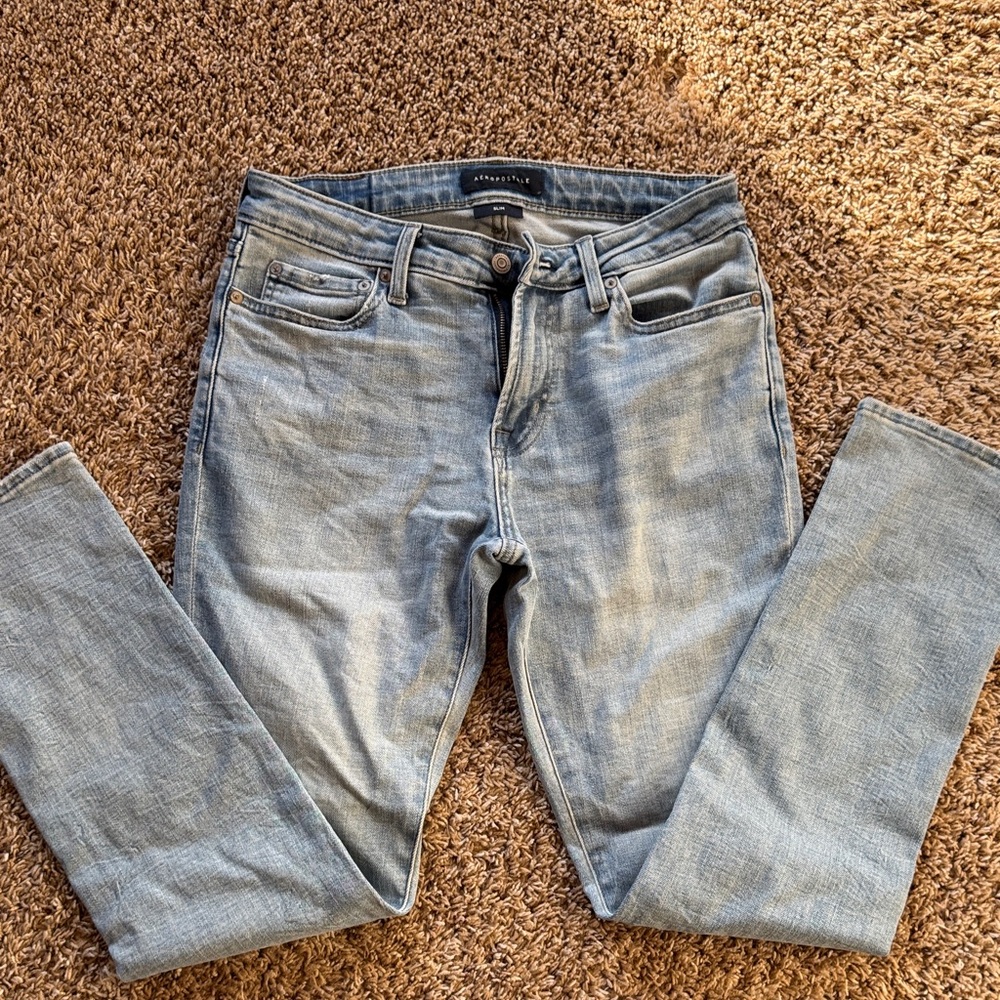 Aeropostale Light Blue Slim Fit Jeans